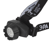 Фонарь  GB-603 ЭРА 4 налобный. 14хLED, 3хAAA, 4 реж, черный бл.