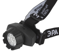 Фонарь  GB-602 ЭРА  налобный. 23хLED, 3хAAA, 4 реж, черный бл.