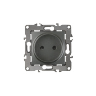 Розетка 2P, 16А-250В. IP20, графит, Эра12