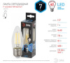 Лампа светодиодная Е27 F-LED B35  7W-840 (филамент, свеча , 5 Вт, нейтр, E27) ЭРА